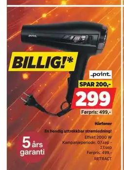 POWER Point Hårføner tilbud