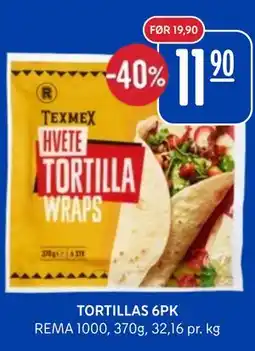 Rema 1000 TORTILLAS 6PK tilbud