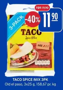 Rema 1000 TACO SPICE MIX 3PK tilbud