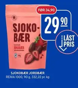 Rema 1000 SJOKOBÆR JORDBÆR tilbud
