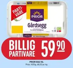 Rema 1000 PRIOR EGG 15L tilbud