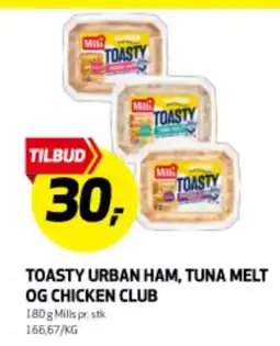 Bunnpris TOASTY URBAN HAM, TUNA MELT OG CHICKEN CLUB tilbud