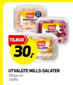 Bunnpris UTVALGTE MILLS-SALATER tilbud