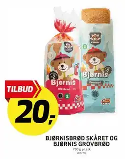 Bunnpris BJØRNISBRØD SKÅRET OG BJØRNIS GROVBRØD tilbud