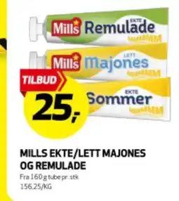 Bunnpris MILLS EKTE/LETT MAJONES OG REMULADE tilbud
