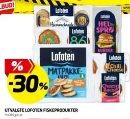 Bunnpris UTVALGTE LOFOTEN FISKEPRODUKTER tilbud
