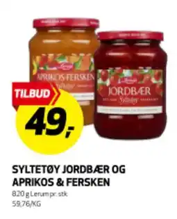 Bunnpris SYLTETØY JORDBÆR OG APRIKOS & FERSKEN tilbud