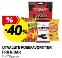Bunnpris UTVALGTE POSEFAVORITTER FRA NIDAR tilbud
