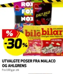 Bunnpris UTVALGTE POSER FRA MALACO OG AHLGRENS tilbud