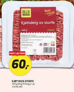 Bunnpris KJØTTDEIG STORFE tilbud