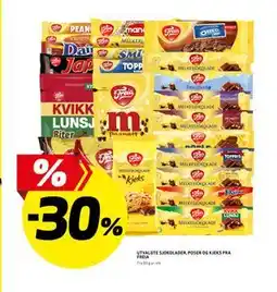 Bunnpris UTVALGTE SJOKOLADER, POSER OG KJEKS FRA FREIA tilbud