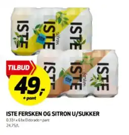 Bunnpris ISTE FERSKEN OG SITRON U/SUKKER tilbud