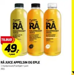 Bunnpris RÅ JUICE APPELSIN OG EPLE tilbud