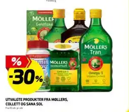 Bunnpris UTVALGTE PRODUKTER FRA MØLLERS, COLLETT OG SANA SOL tilbud