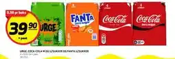 Bunnpris URGE, COCA-COLA M OG U/SUKKER OG FANTA U/SUKKER tilbud