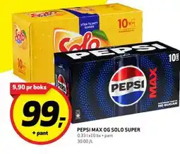 Bunnpris PEPSI MAX OG SOLO SUPER tilbud