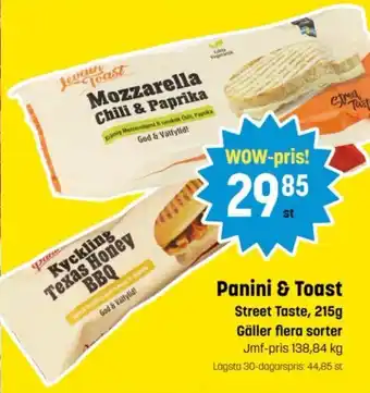 Panini & Toast Street Taste