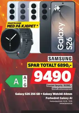 POWER Samsung Galaxy S26 256 GB + Galaxy Watch8 44mm tilbud