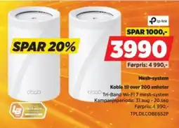 POWER tp-link deco Tri-Band Wi-Fi 7 mesh-system tilbud