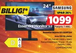 POWER Samsung Essential Monitor S3 LS24F324 tilbud