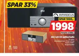 POWER Amadeus alt-i-ett cd-spiller/radio tilbud