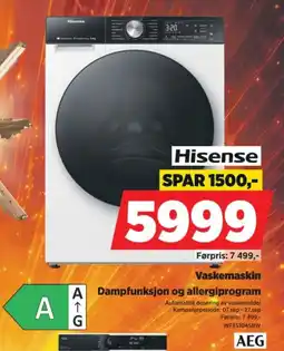 POWER Hisense Vaskemaskin tilbud