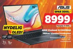 POWER Asus vivobook 16 d1605naq tilbud
