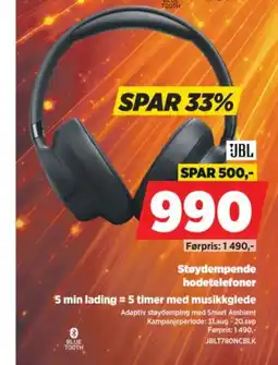 POWER Jbl støydempende hodetelefoner tilbud