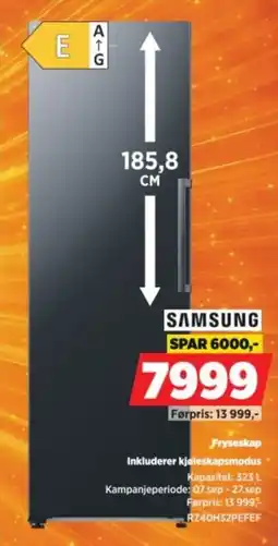 POWER Samsung Fryssekap tilbud