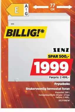 POWER Senz fryseboks tilbud