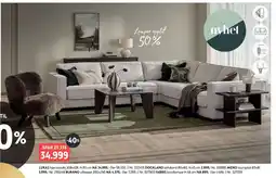 Bohus Lukas hjørnesofa 308x108, H 83 cm tilbud