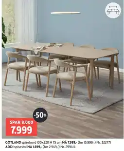 Bohus Gotland spisebord tilbud