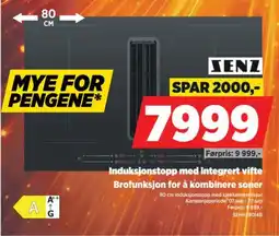 POWER Senz induksjonstopp med integrert vifte tilbud
