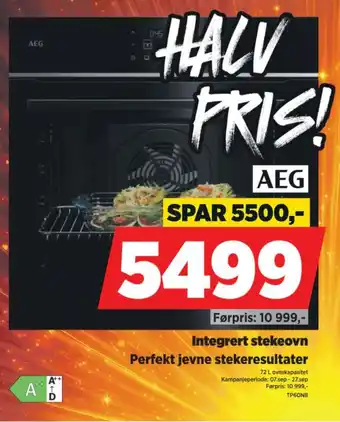 POWER Aeg integrert stekteovn tilbud
