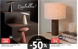 Bohus PORCINI oppladbar lampe tilbud