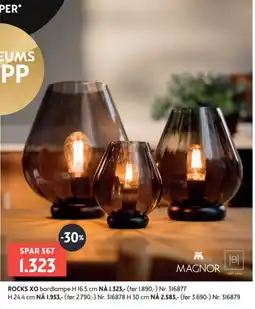 Bohus Magnor rocks xo bordlampe tilbud