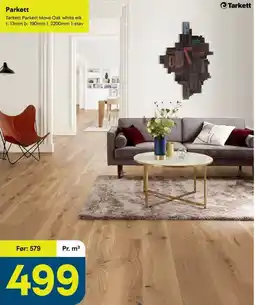 Maxbo Tarkett Parkett Move Oak white eik tilbud