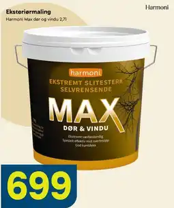 Maxbo Harmoni eksteriørmaling max dør og vindu tilbud