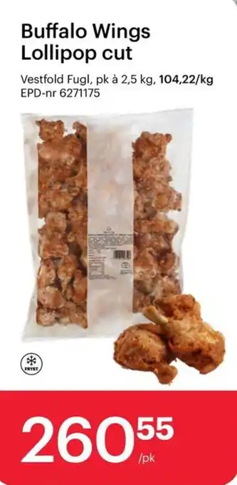 Buffalo Wings Lollipop cut