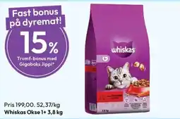 Gigaboks Whiskas Okse 1+ tilbud