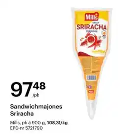 Storcash Mills Sandwichmajones Sriracha tilbud