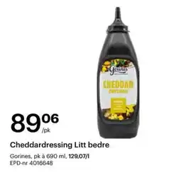 Storcash Gorines Cheddardressing Litt bedre tilbud