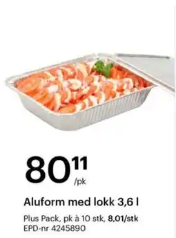 Storcash Aluform med lokk tilbud