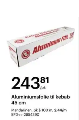 Storcash Mandarinen Aluminiumsfolie til kebab tilbud