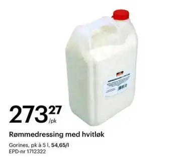 Storcash Gorines rømmedressing med hvitløk tilbud