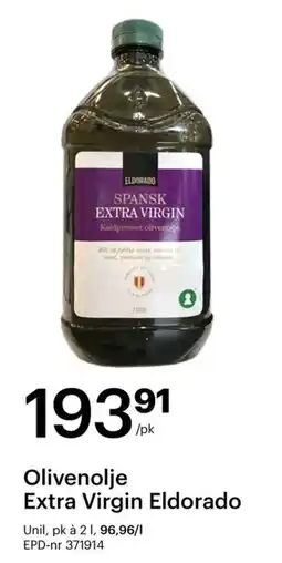Storcash Olivenolje Extra Virgin Eldorado tilbud