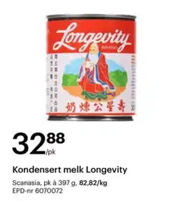 Storcash Kondensert melk Longevity tilbud