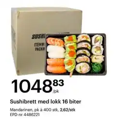 Storcash Sushibrett med lokk 16 biter tilbud
