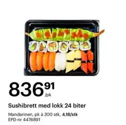 Storcash Sushibrett med lokk 24 biter tilbud