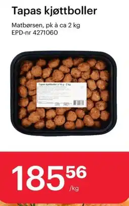Storcash Tapas kjøttboller tilbud